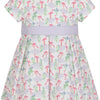 Little Girls Party Dress - Pink Flamingos