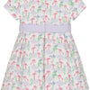 Little Girls Party Dress - Pink Flamingos