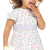 Little Girls Party Dress - Pink Flamingos