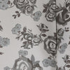 Little Girls Party Dress - White & Grey Florals
